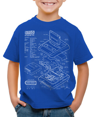 SNES Kinder T-Shirt videospiel nintendo konsole mario zelda super gamer famicom