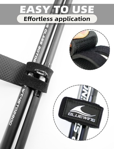 BLUEWING Fishing Rod Wraps Belts Pole Straps 9.8inch 3pcs Jig Wraps US Seller - Picture 7 of 19