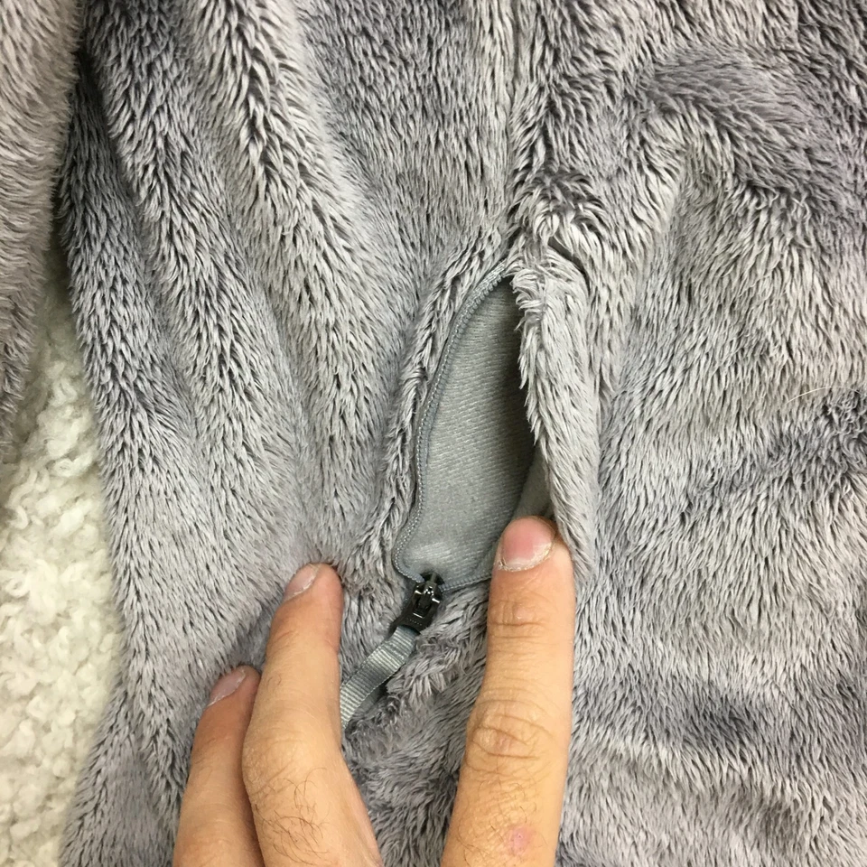 The North Face Sweater Large Youth Gray Osolita Fleece Full Zip Mock Neck Girls - Image 4 of 4