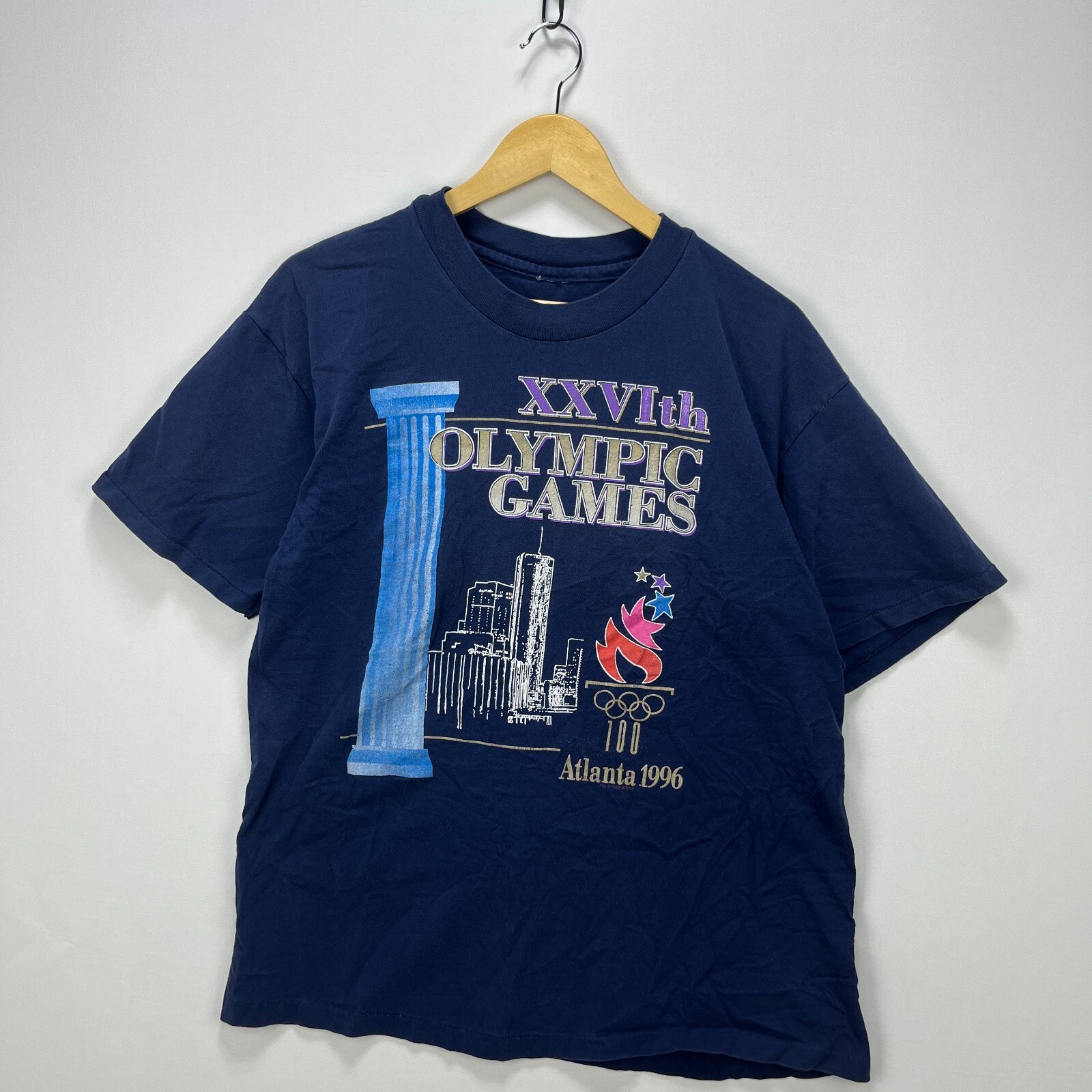 Vintage Atlanta 1996 Olympics T-Shirt Flags Short Sle… - Gem