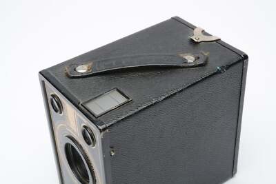 Vintage Agfa Ansco D6 Shureshot Regular Gold & Black box camera