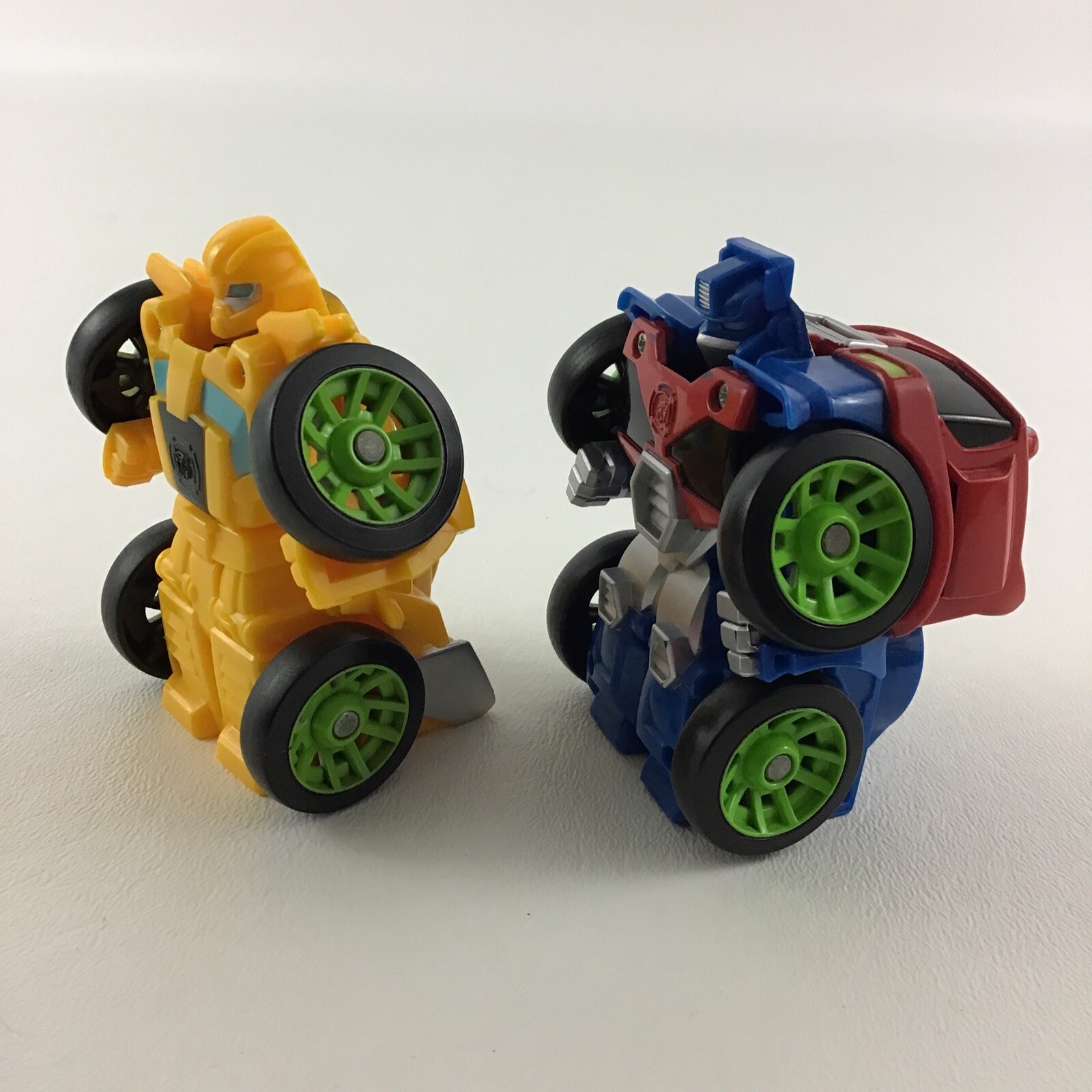 Playskool Heroes Transformers Flip Racers Optimus Prime Bumblebee 2 ...