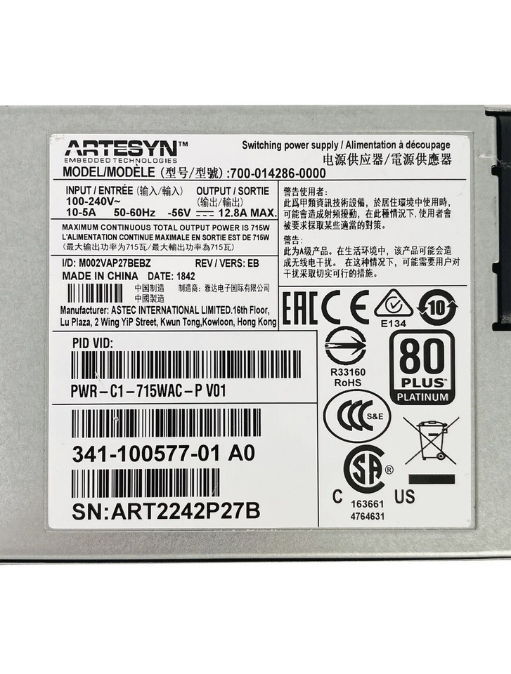 Cisco PWR-C1-715WAC-P Power Supply for 9300 Series Switch | eBay