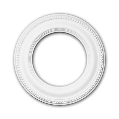  PROFHOME 156006 Rosette aus Polyurethan Stuck Deckenrosette Zierelement Ø 33 cm