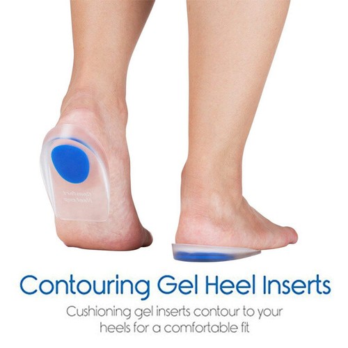 Foot Pain Relief Plantar Fasciitis Gel Heel Spur Support Cushion Insoles Pad UK - Picture 4 of 8