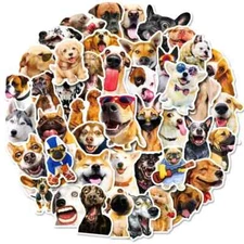 50 Cool Dog Stickers for Laptop/Water Bottle/Phone Case/Tumbler