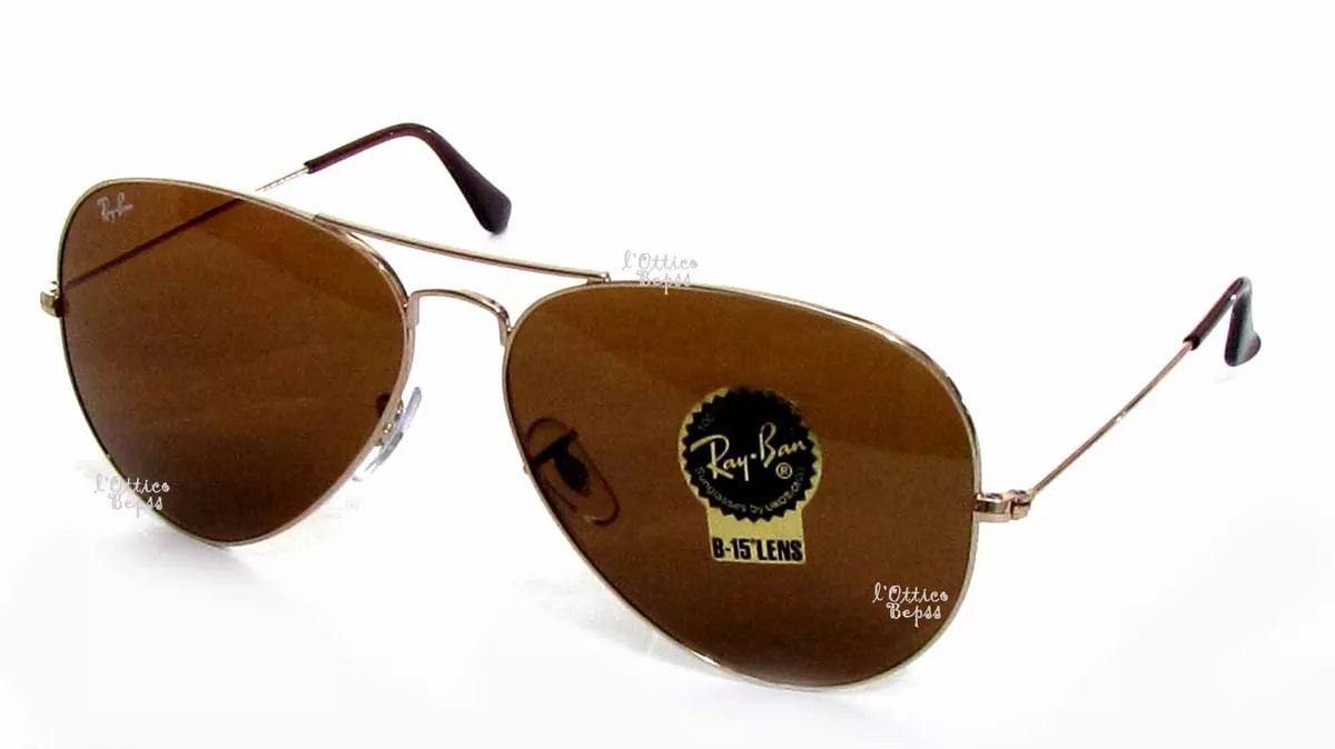 RAY BAN 3025 ORO misura 62 GRANDE con lenti MARRON