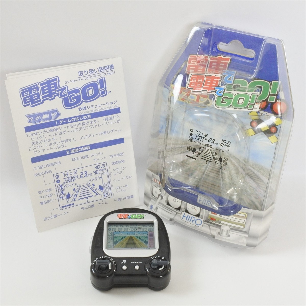 LCD DENSHA DE GO Console Handheld System BLACK Boxed Taito Hiro