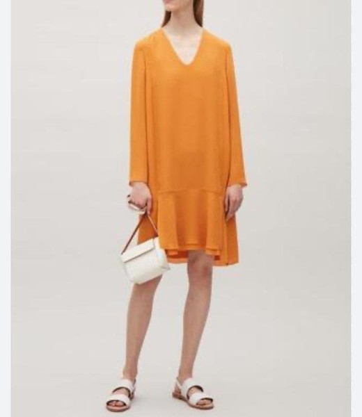 Women COS Dress Orange 42 / XL / 50