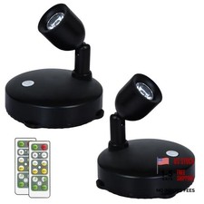 LED Spotlight, Battery Powered Picture Lights, Uplighting Indoor, Puck Black