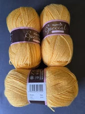 Stylecraft Yarn Special Double Knit, 2  Saffron, 1  Clematis 322 yds / 3.7 oz