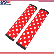 Red White Polka Dot Seat Belt Cover Cars Trucks Suvs Sedans Air Permeable Car S Red White Polka Dot Seat Belt Cover Cars Trucks Suvs Sedans Air Permeable Car S