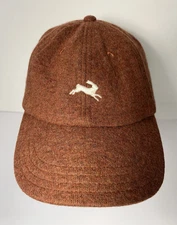 Rare Tracksmith x Ciele Wool Blend Unstructured Strapback Hat Cap Rust Orange