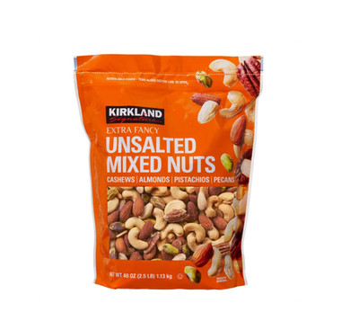 Kirkland Signature Extra Fancy Unsalted Mixed Nuts 40 Oz (2.5 Lb) EXP 08/2026