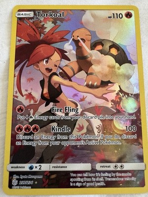 Near mint! - Torkoal Secret Rare - 237/236 Cosmic Eclipse Sun & Moon - Pokemon!