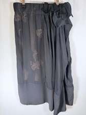 Stella McCartney Silk Skirt IT 42 UK 10 Black Bow Print Draped Ruffle Designer
