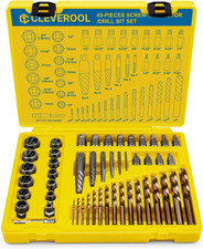 49 Pcs Screw Extractor Set with Left Hand Drill Bit