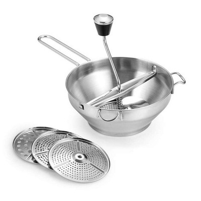 Rotary Food Mill Potato Ricer with 3 Interchangeable Disks, Great for Making ...