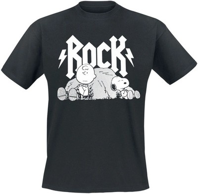Peanuts T-Shirt Herren Snoopy und Charlie Brown - Rock schwarz