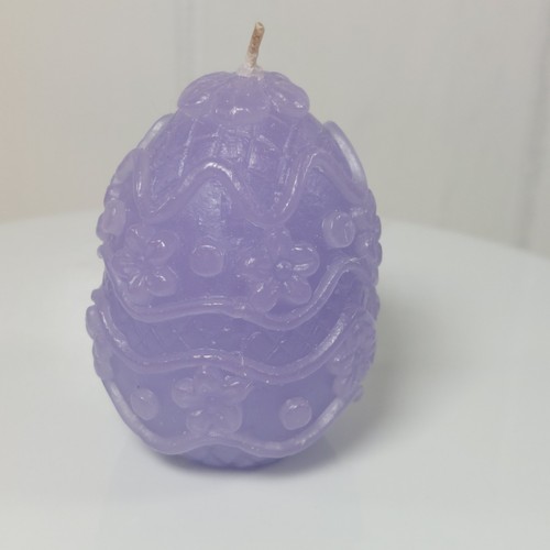 Easter Egg Shaped Candles Floral Designs Scented 6 Colors - Afbeelding 6 van 7