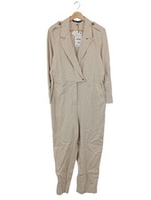 ZARA Tuta lunga Donna Pantalone Taglia IT 44 bianco sporco stile casual