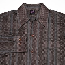 Vintage Joel California Long Sleeve Shirt 70s Disco Dagger Collar Groovy Medium