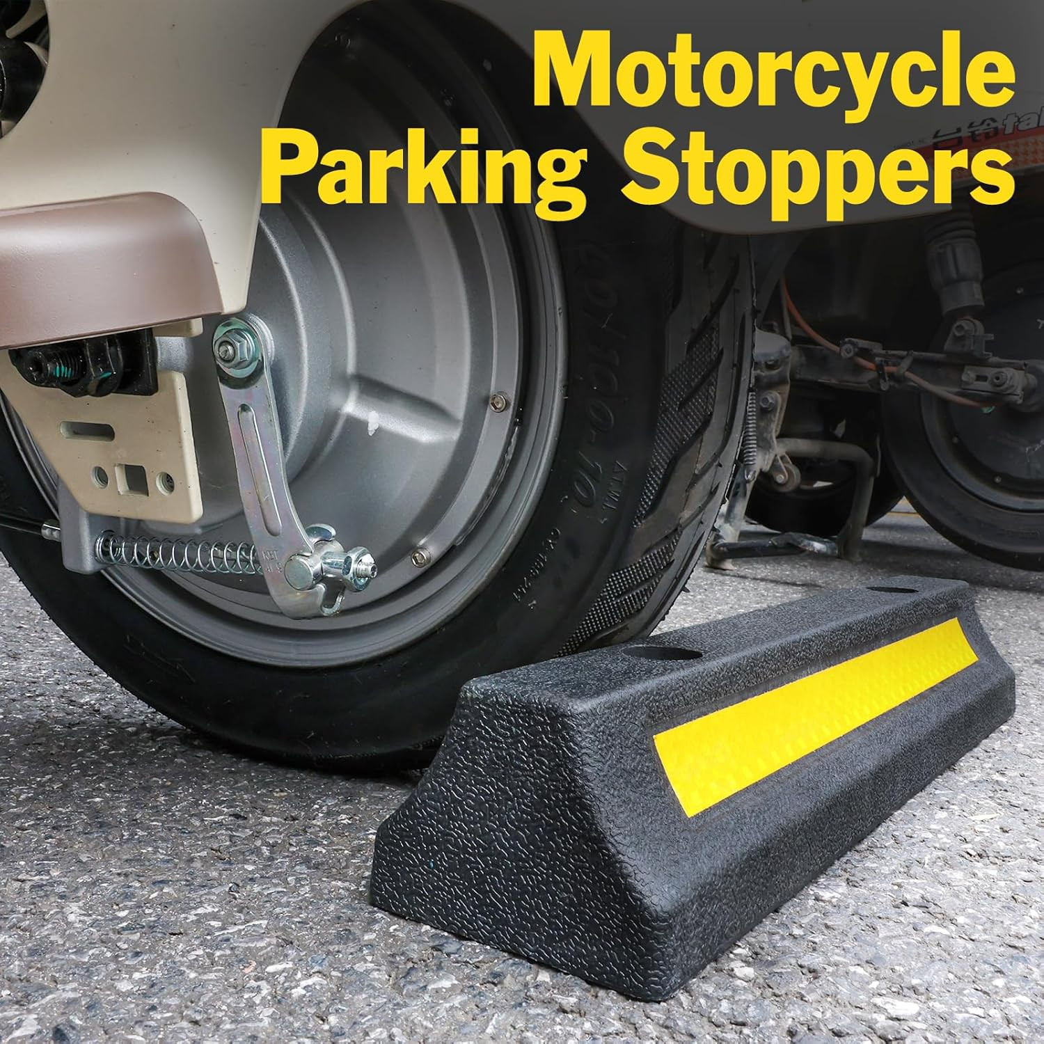 2 Pack Garage Parking Aid, 16.9'' Parking Stopper for Garage, Car Truck Curb Flo