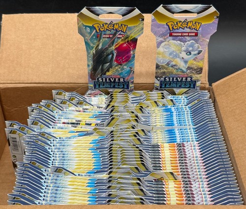 LOT of (90) Pokemon Silver Tempest Factory Sealed Sleeved Booster Packs