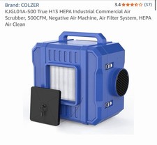 Used Colzer KJGL01A-500 True H13 HEPA Industrial Commercial Air Scrubber, 500CFM