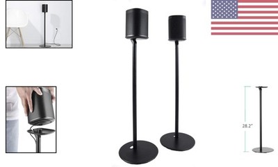 Sleek Matte Black Floor Stands for Sonos One and Play:1 - 2 Stands