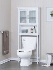 Over The Toilet Cabinet for Bathroom Storage, Above Toilet Storage Cabinet wi...