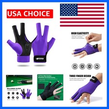 Billiard Pool Glove for Left Hand 3 Finger, Durable Double Stitching, Snooker...