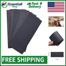Silicone Carbide Sandpaper Sheets - Assorted Grits 400-1500, 12 Pack
