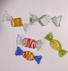 Lot of 5 Murano Style Art Glass Wrapped Sweets. Hand Blown. Vintage Lamp work