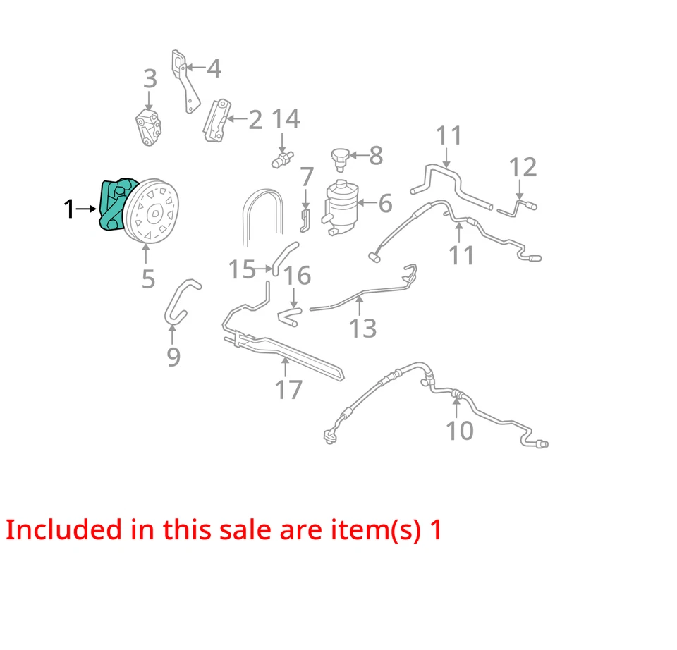 Насос гидроусилителя руля подходит для 04-08 TL 2471752 - Изображение 2 из 3