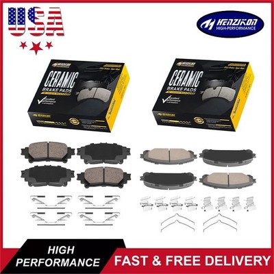For Toyota Highlander Sienna Lexus RX350 RX450h Front & Rear Ceramic Brake Pads