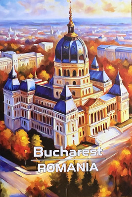 Bucharest Romania Travel Vacation Destination Postcard #5467 Card Tag Ephemera