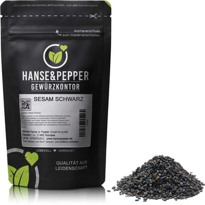 1kg Schwarzer Sesamsamen ganz Sesame Black Sesamsaat