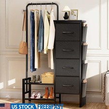 4-in-1 Multifunctional Dresser W/ Drawers Hanging Rack Shoe Storage Kids Baby US