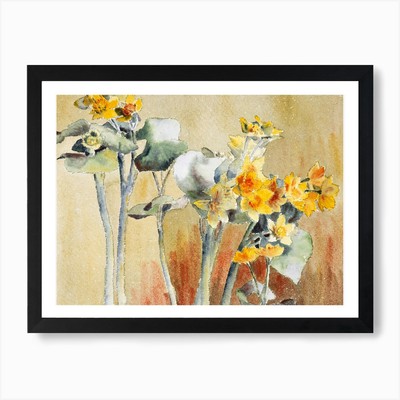 Orange Blume ohne Rand (1915) Gerahmtes Wandbild Poster Leinwanddruck Bild