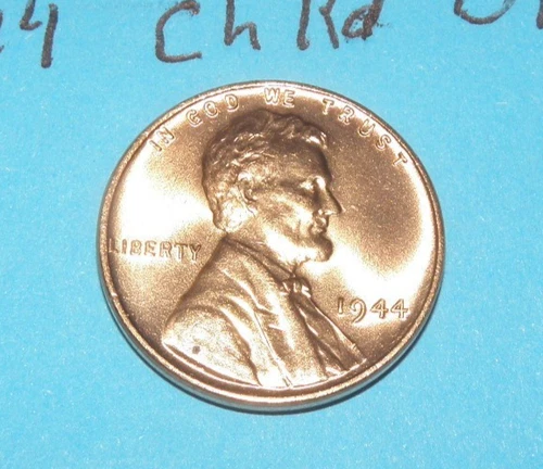 1944    LINCOLN WHEAT CENT   CHOICE RED UNCIRCULATED  #2