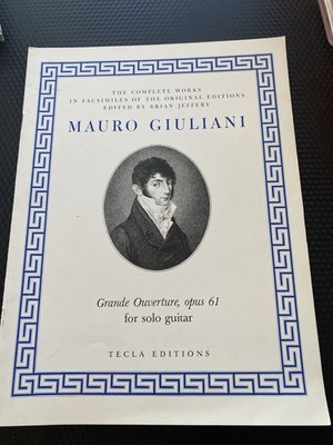 Mauro Giulian Ouverture opus 61 For Solo Classical Guitar Sheet Music Song Book 
