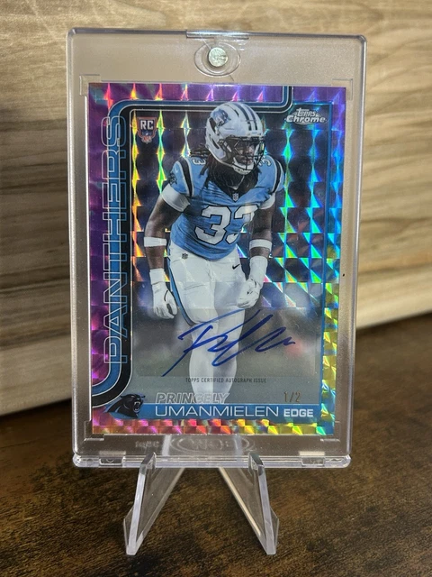 PRINCELY UMANMIELEN 2025 TOPPS CHROME AUTO TIE-DYE GEOMETRIC REFRACTOR /2 ROOKIE
