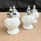 Vintage Imperial Glass Vintage Grape White Milk Glass Salt & Pepper Shakers