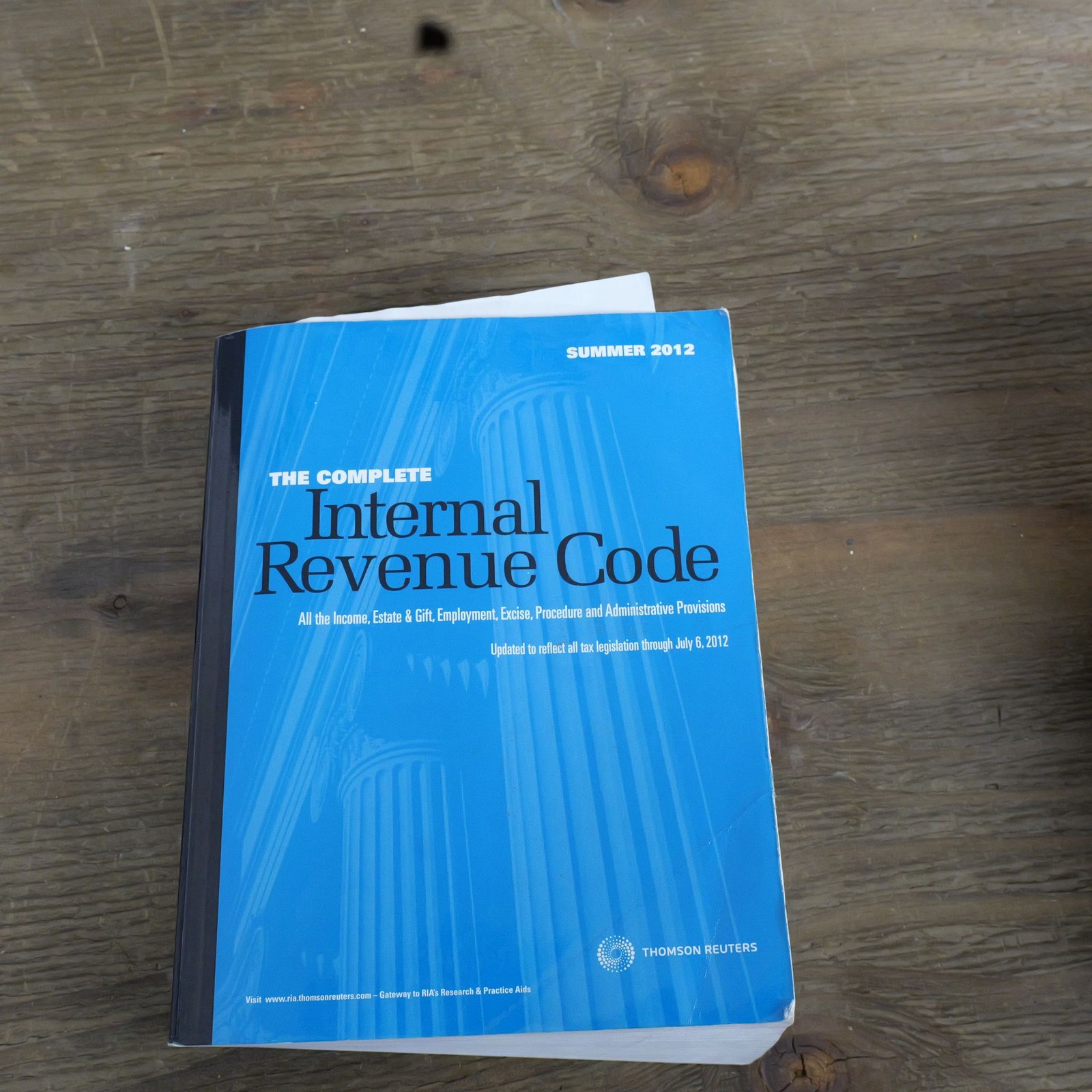 Thomson Reuters The Complete Internal Revenue Code Summer 2012 Paperback Tax Law