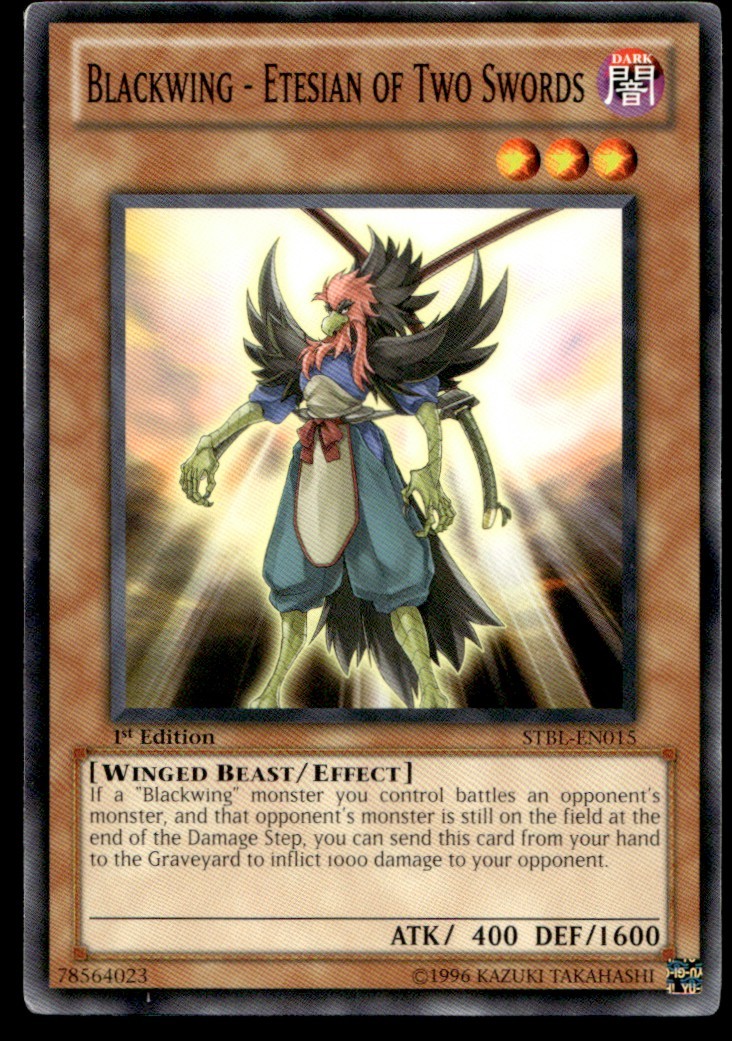 Blackwing - Etesian of Two Swords - STBL-EN015 - 1st Edition - YuGiOh