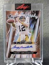 2025 Leaf Crystallography Leaf Electrum Terry Bardshaw Auto /12 Bronze Steelers