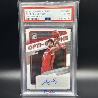 2021-22 Donruss Optic Alperen Sengun Opti-Graphs Rookie Auto /99 PSA 9 ROCKETS