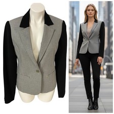Rachel Roy Blazer Womens Sz 10 Colorblock Gra...