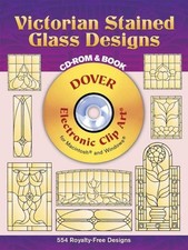 Victorian Stained Glass Designs Book  CD - paperback Hywel G. Harris